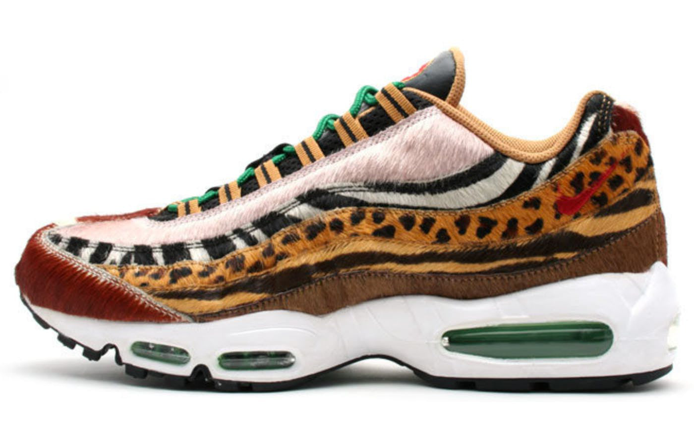 Nike Air Max 95 Supreme 'Animal Pack' Pony/Sport Red-Classic Green-Wheat 314993-261 sneakmarks