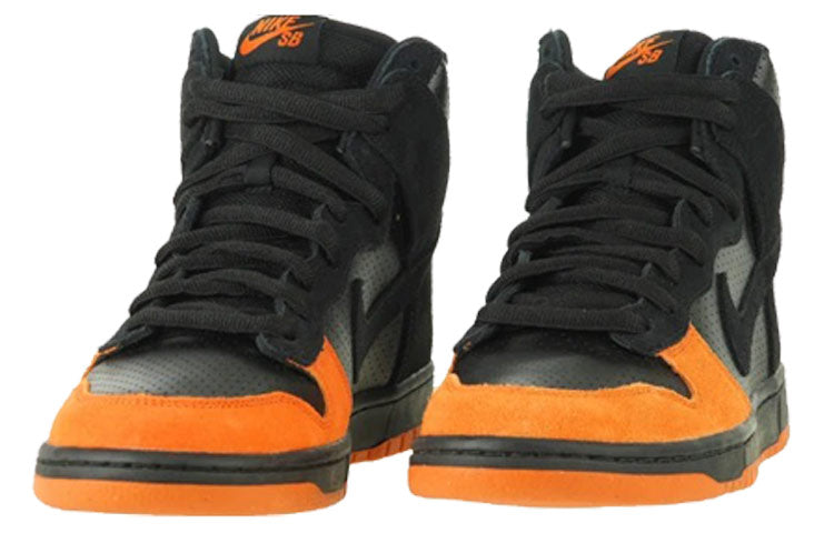 Nike Dunk High Pro Sb Black/Black-Solar Orange 305050-005 sneakmarks