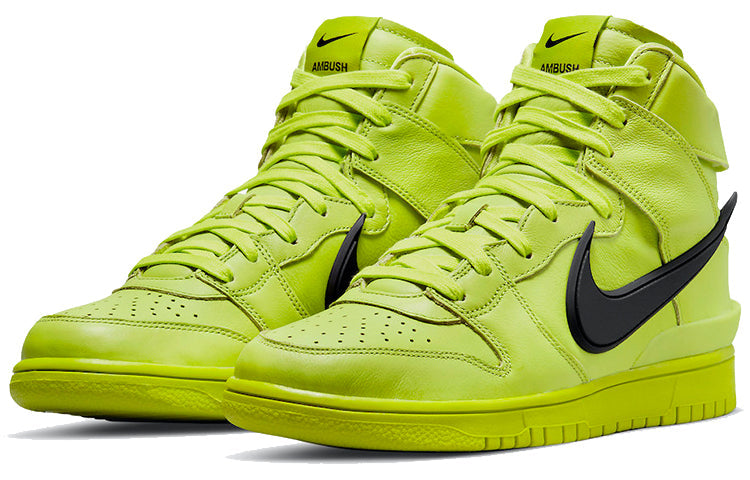 Nike Dunk High AMBUSH Flash Lime CU7544-300 sneakmarks