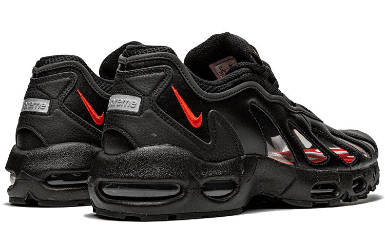 Nike Supreme x Air Max 96 'Black' Black/Speed Red/Clear CV7652-002 KICKSOVER