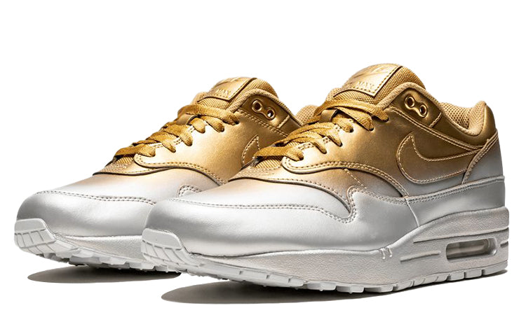 Nike Womens Air Max 1 LX 'Metallic Gold Platinum' Metallic Gold/Flat Gold/White/Metallic Platinum 917691-700 KICKSOVER