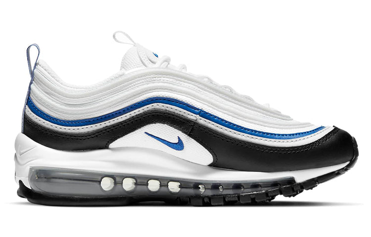 Nike Air Max 97 GS 'White Signal Blue' White/Black/Pure Platinum/Signal Blue 921522-107 sneakmarks