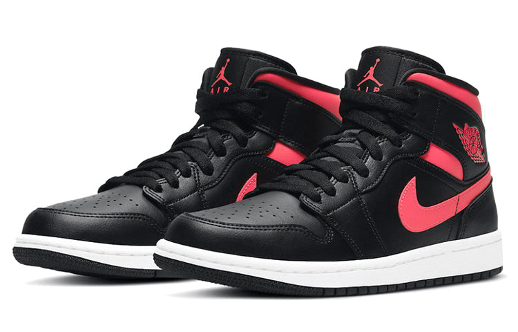 Womens WMNS Air Jordan 1 Mid 'Siren Red' Black/White/Siren Red BQ6472-004