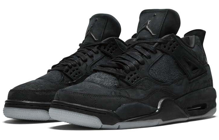 Nike KAWS x Air Jordan 4 Retro 'Black' Black/Black-Clear Glow 930155-001