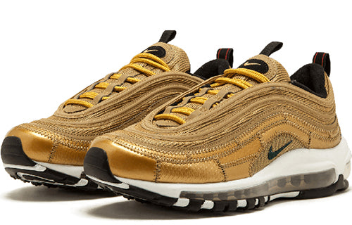 Nike CR7 x Air Max 97 'Golden Patchwork' Metallic Gold/Green/Varsity Red/Black AQ0655-700 KICKSOVER