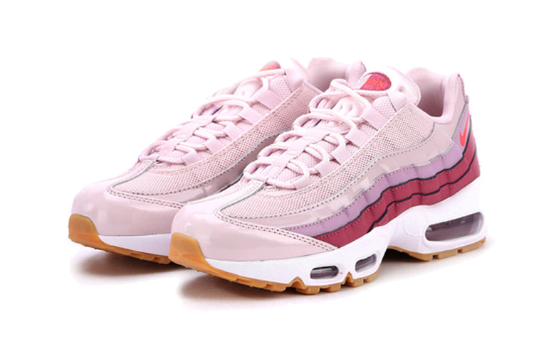 Womens Air Max 95 'Barely Rose' Barely Rose/Hot Punch-Vintage Wine-White 307960-603 sneakmarks