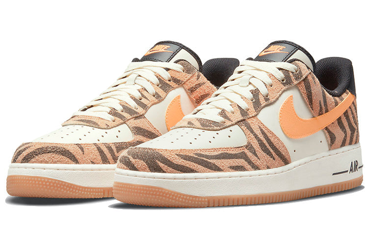 Nike Air Force 1 Low Premium 'Daktari Stripes' Coconut Milk/Atomic Orange/Fuel Orange DJ6192-100 KICKSOVER