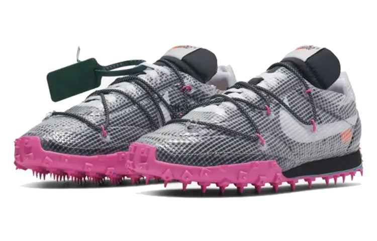 Nike Womens WMNS Waffle Racer SP Off-White - Black Fuchsia CD8180-001 sneakmarks