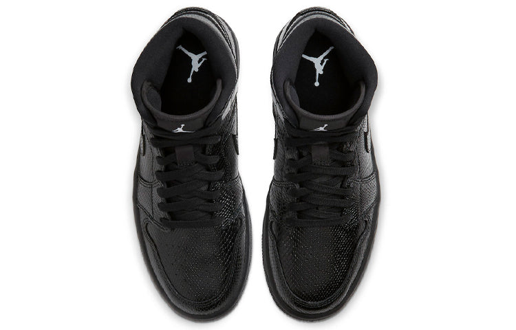 Air Jordan 1 Mid 'Black Snakeskin' Black/White/Black BQ6472-010