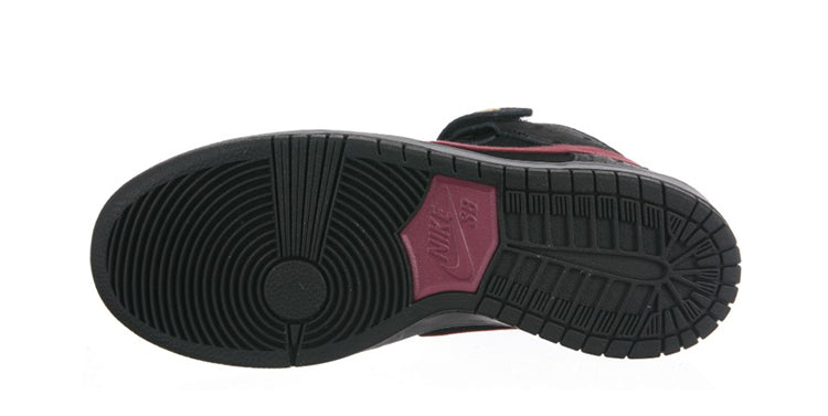 Nike Dunk Mid Pro Sb Black/Cherrywood Red-Light Graphite 314383-060 sneakmarks