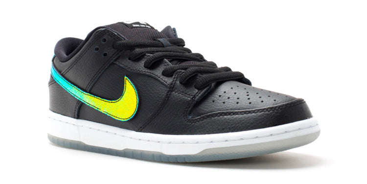 Nike SB Skateboard Dunk Low Pro 'Sparkle' Black / White / Multi-Color 304292-091 sneakmarks