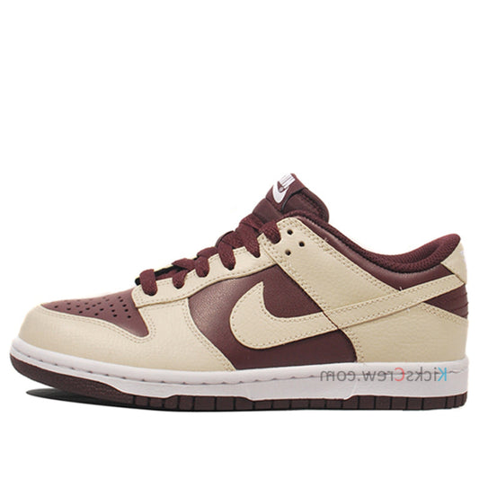 Nike Womens WMNS Dunk Low Red Mahogany Birch 317813-604 sneakmarks