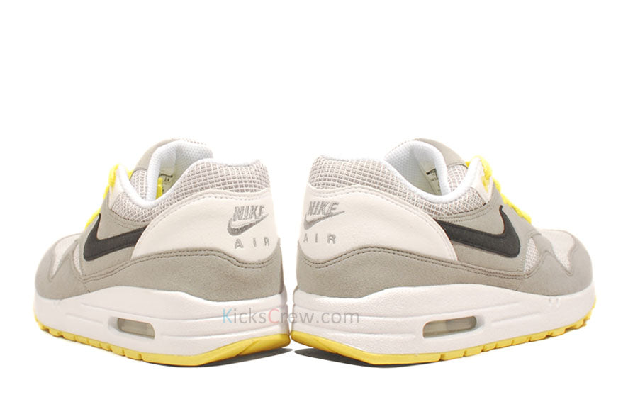 Nike Womens Air Max 1 Medium Grey Sonic Yellow 319986-019 KICKSOVER