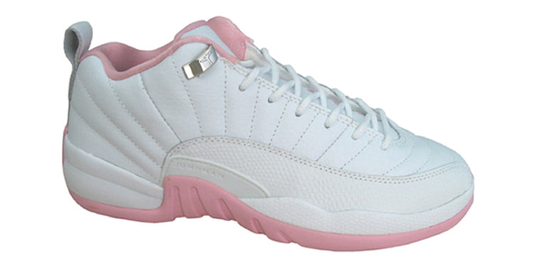 Womens WMNS Air Jordan 12 Retro Low 'Real Pink' White/Real Pink-Metallic Silver 308306-161