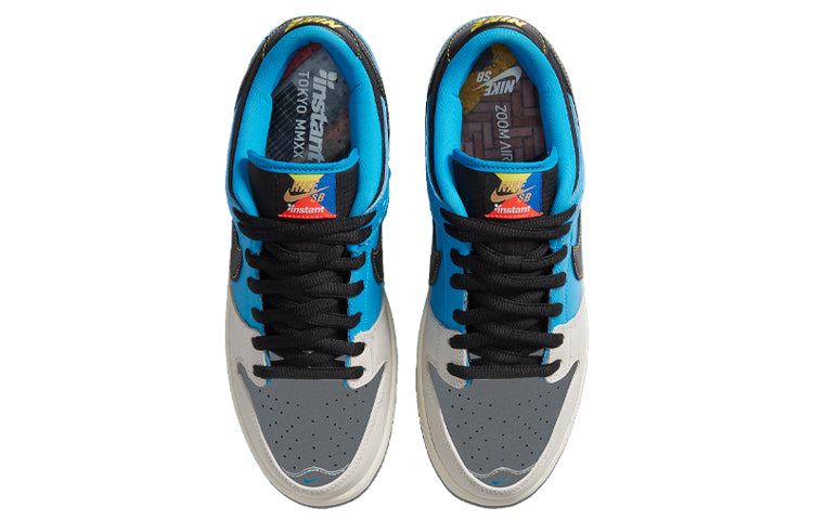 Nike Instant Skateboards x Dunk Low Pro SB Skateboard QS Blue Hero/Pale Ivory/Black CZ5128-400 sneakmarks