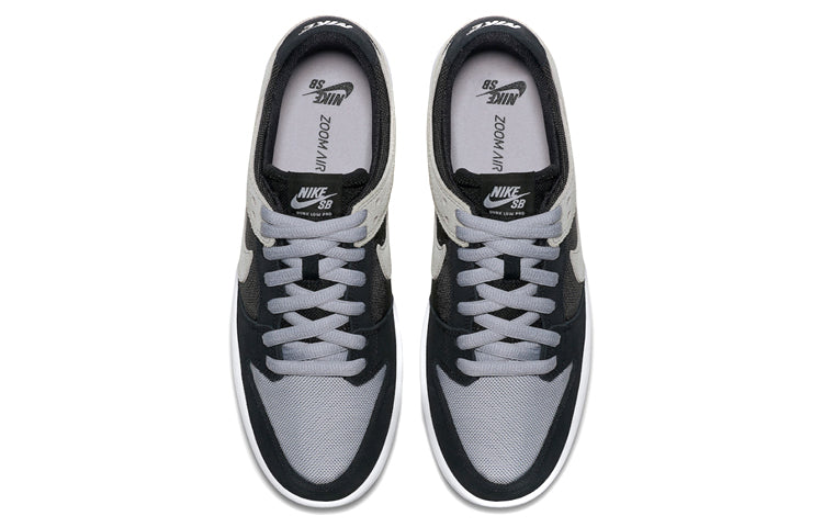 Nike SB Skateboard Zoom Dunk Low PRO Black/WOLF GREY-White-White 854866-001 sneakmarks