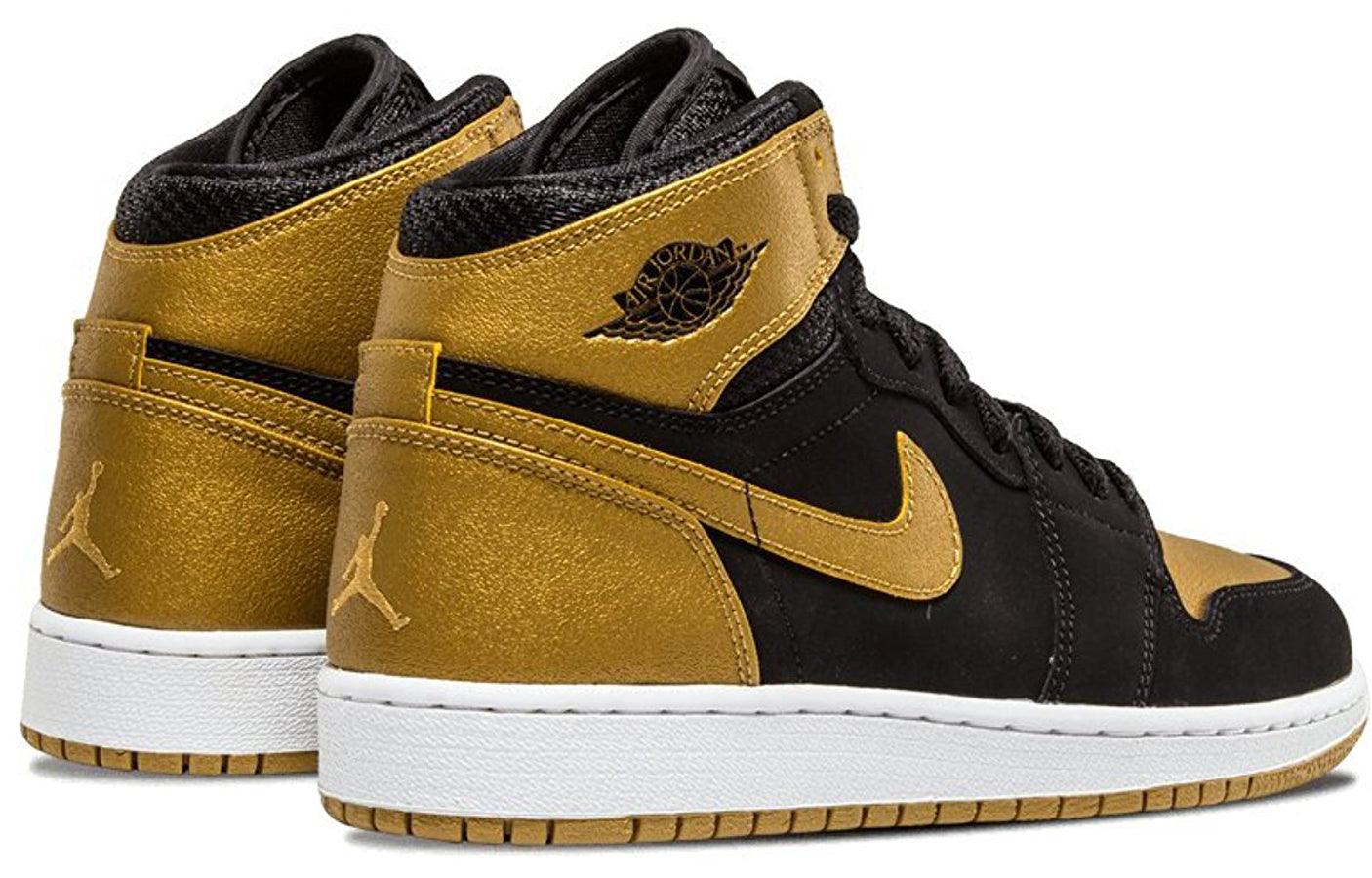 Air Jordan 1 Retro High BG 'Melo' Black/Metallic Gold-White 705300-026