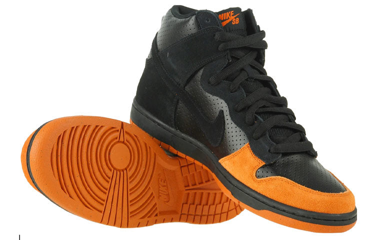 Nike Dunk High Pro Sb Black/Black-Solar Orange 305050-005 sneakmarks