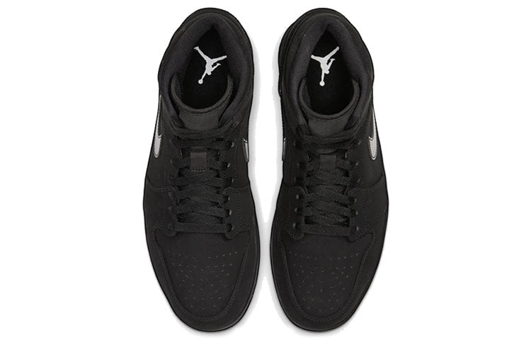 Air Jordan 1 Mid 'Triple Black' Black/Black/Black 554724-056
