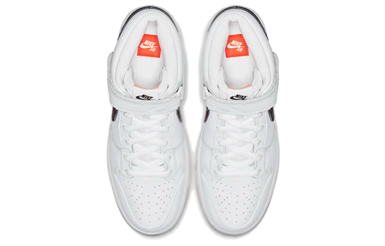 Nike SB Skateboard Dunk Mid Pro ISO Orange Label - White CD6754-100 sneakmarks