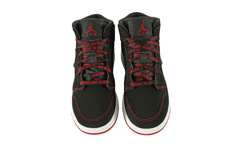 Air Jordan 1 Mid GS Fearless - Black Gym Red CU6617-062