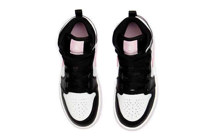 Air Jordan 1 Mid BP White Black Light Arctic Pink (PS) 640737-103