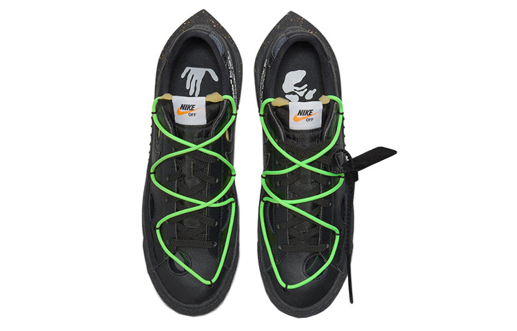 Nike Blazer Low x OFF-WHITE Black Electro Green DH7863-001 sneakmarks