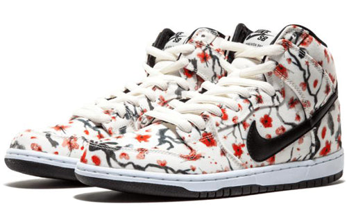 Nike SB Skateboard Dunk High Pro 'Cherry Blossom' Sail/Black-Light Crimson-White 305050-106 sneakmarks