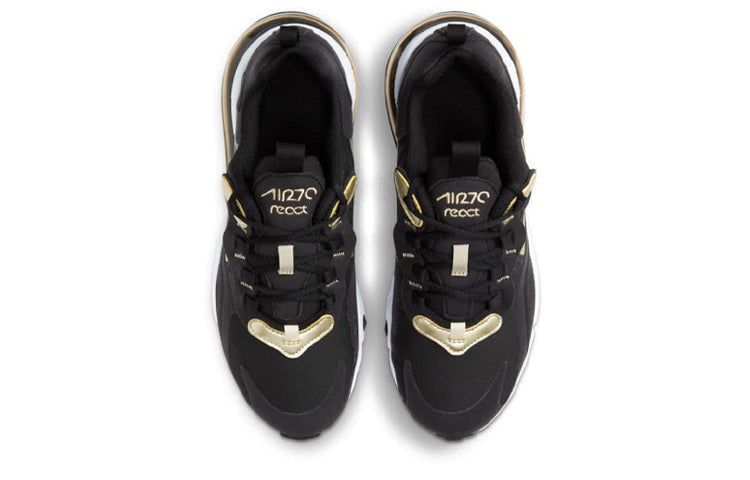 Nike Air Max 270 React GS 'Black Metallic Gold Star' Black/Metallic Gold Star/Black BQ0103-018 KICKSOVER
