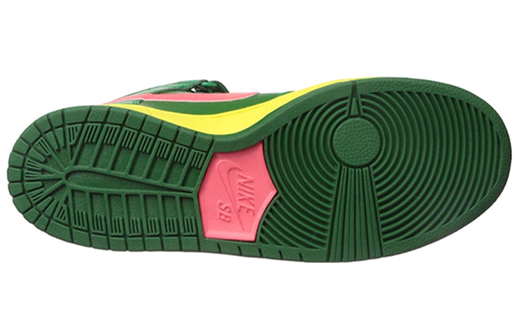 Nike Dunk Mid Pro SB Skateboard 'Watermelon' Lucky Green/Atmc Rd-Frtrss Grn 314383-363 sneakmarks