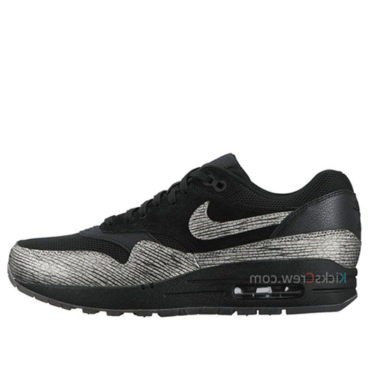 Nike Womens Air Max 1 PRM Black Metallic Hematite 454746-005 KICKSOVER