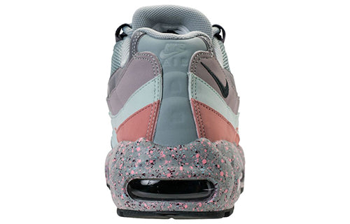 Nike Womens Air Max 95 SE 'Confetti' Light Pumice/Anthracite-Gunsmoke-Atmosphere Grey-Fiberglass-Rust Pink 918413-002 sneakmarks