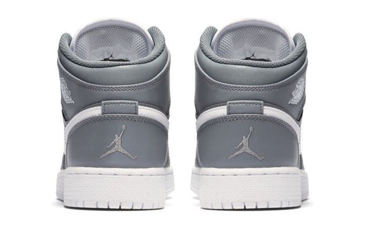 Air Jordan 1 Mid'Cool Grey' BG Cool Grey/White-White 554725-036