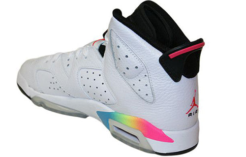 Air Jordan 6 Retro GS 'Pink Flash' white/pink flash-volt-mrn blue 384665-103
