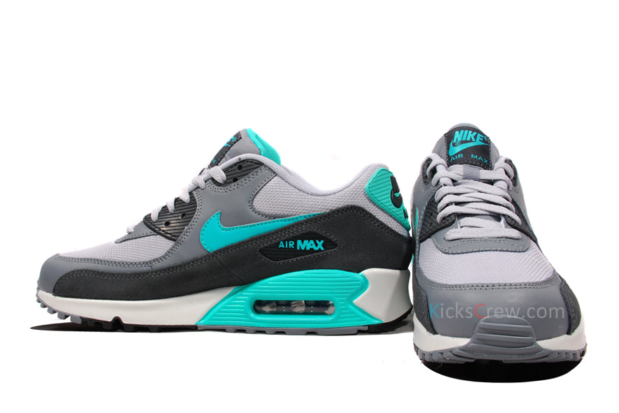 Nike Air Max 90 Essential Wolf Grey Hyper Jade 537384-033 KICKSOVER