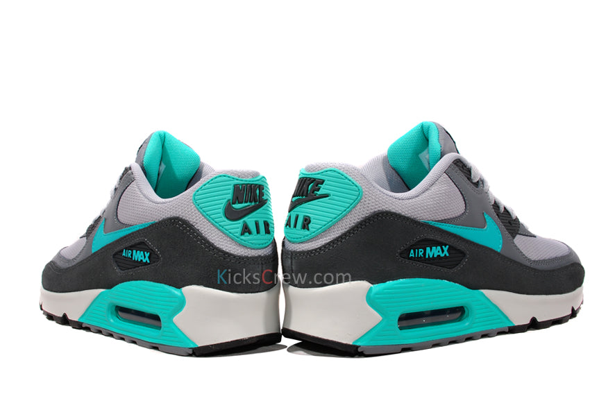 Nike Air Max 90 Essential Wolf Grey Hyper Jade 537384-033 KICKSOVER
