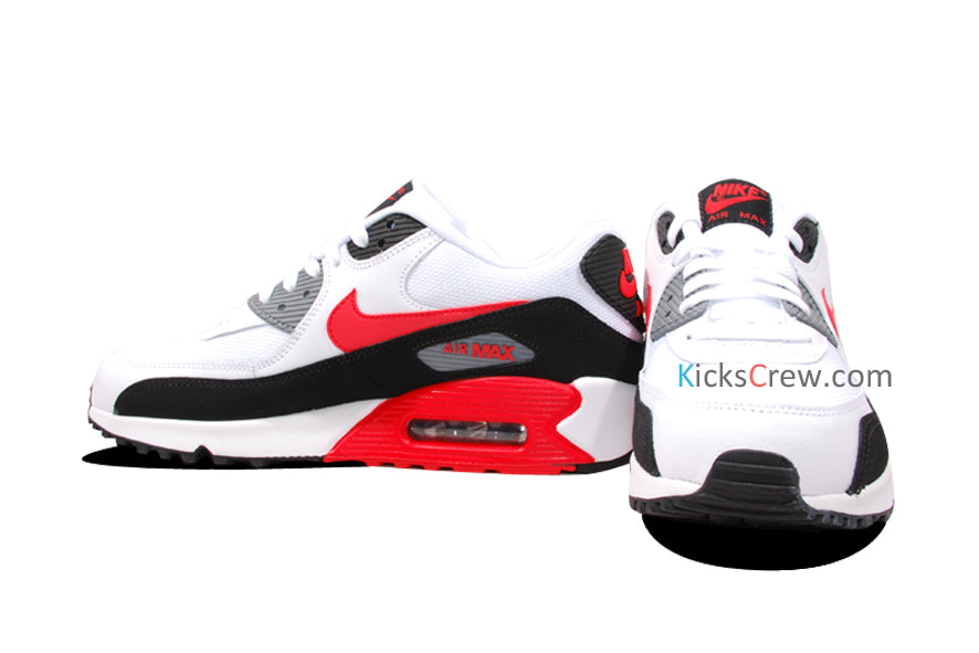 Nike Air Max 90 Essential White Challenge Red Black 537384-112 KICKSOVER