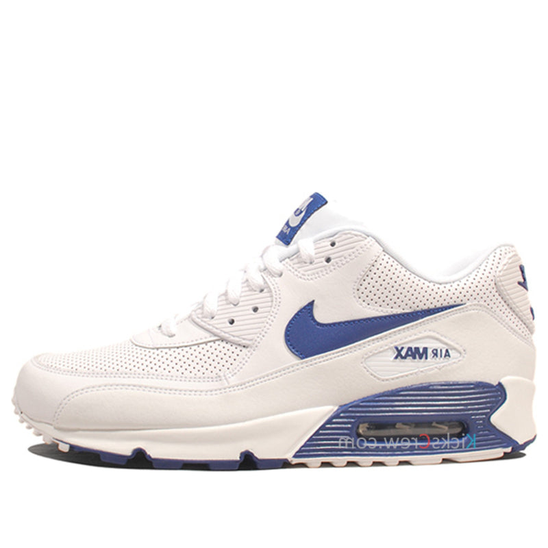 Nike Air Max 90 Essential White Deep Royal Blue 537384-141 KICKSOVER