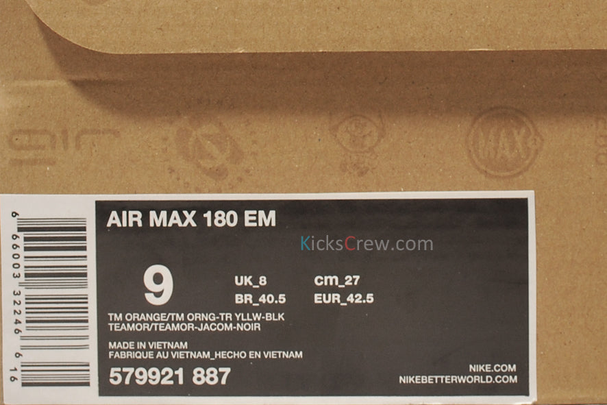 Nike Air Max 180 EM Sunset Pack 579921-887 KICKSOVER