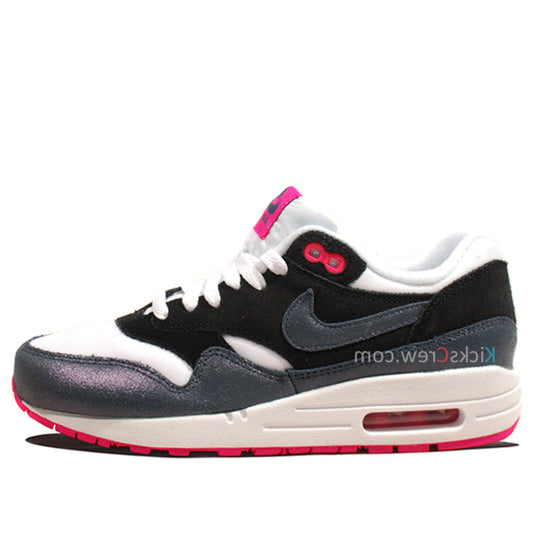 Nike Womens Air Max 1 Essential White Dk Aromory Blue Pink 599820-102 KICKSOVER