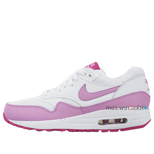 Nike Womens Air Max 1 Essential White Fuchsia Glow 599820-116 KICKSOVER