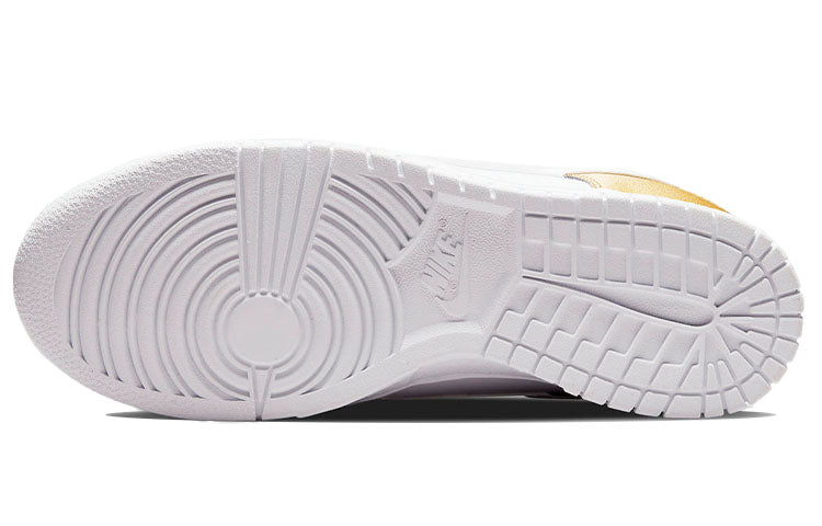 Nike Womens WMNS Dunk Low Gold White Silver DH4403-700 sneakmarks