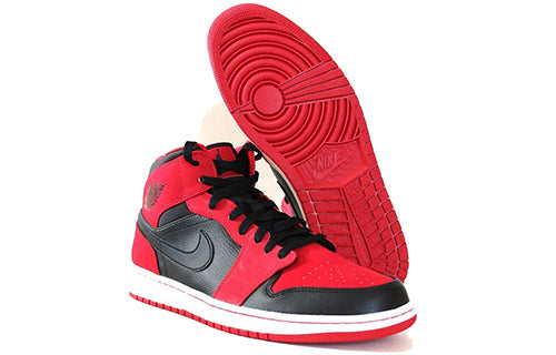 Air Jordan 1 Mid Black Gym Red 554724-005