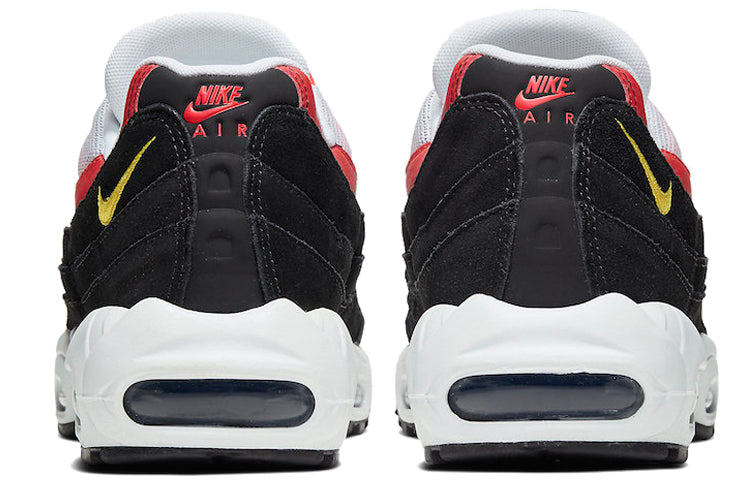 Nike Air Max 95 'Bright Crimson' White/Black/Bright Crimson/Chrome Yellow AT9865-101 sneakmarks