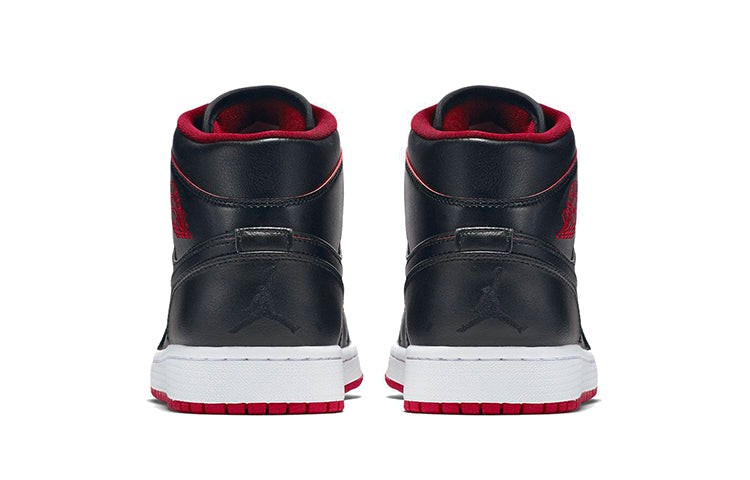 Air Jordan 1 Mid Black Gym Red 554724-028