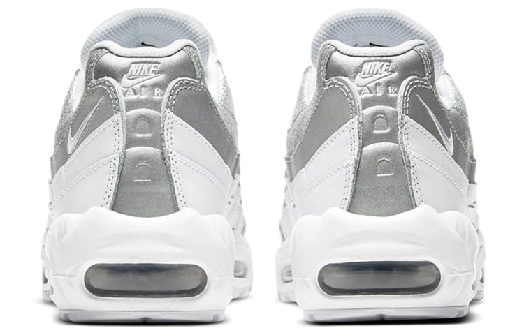 Nike Womens Air Max 95 'White Metallic Silver' White/White/Metallic Silver DH3857-100 sneakmarks