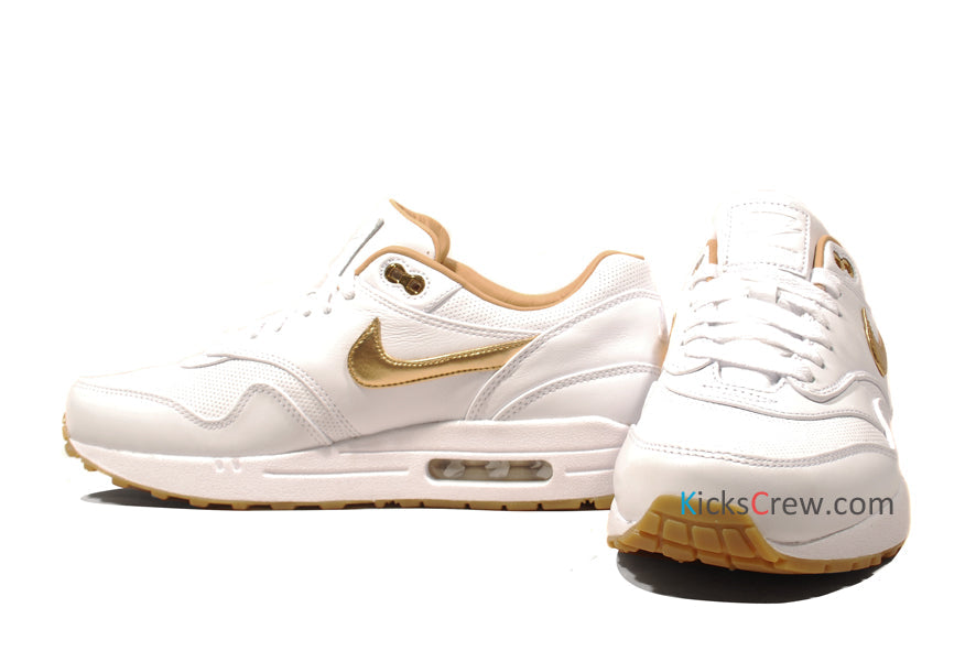 Nike Air Max 1 FB Woven White Metallic Gold 616315-102 KICKSOVER