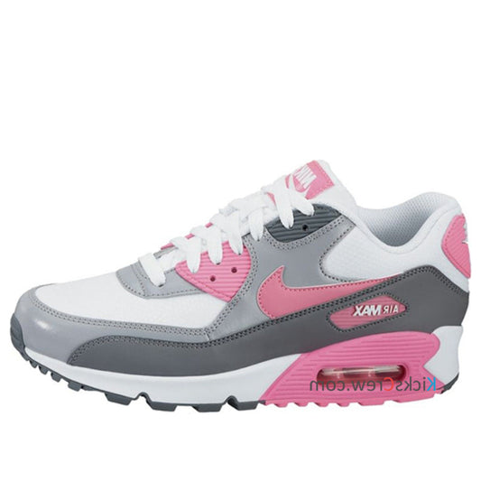 Nike Womens Air Max 90 Essential White Pink Glow Grey 616730-102 KICKSOVER