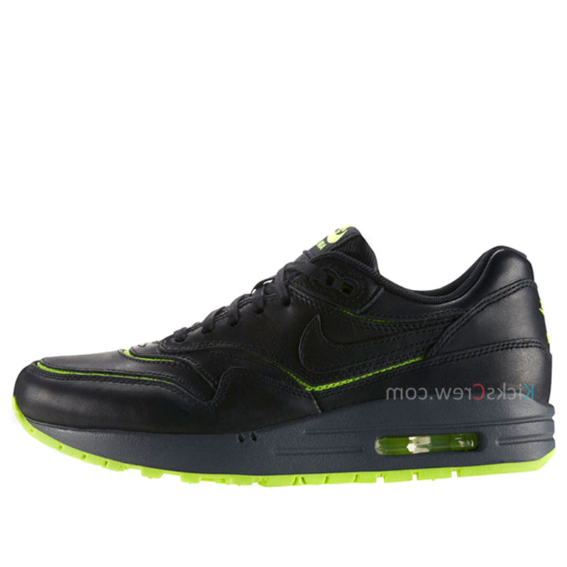 Nike Womens Air Max 1 Cut Out PRM Black Volt 644398-002 KICKSOVER
