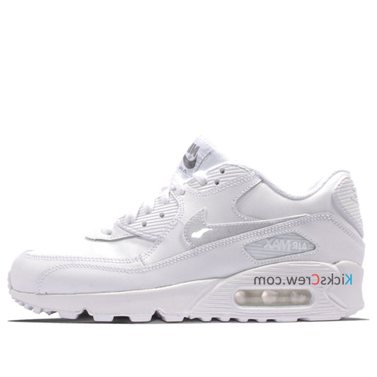 Nike Air Max 90 LTR Leather GS White Cool Grey 724821-100 KICKSOVER